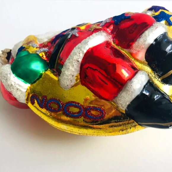 SALE Authentic Christopher Radko SANTA Claus on the Gold Moon Huge Glass Ornamnt - Picture 6 of 10